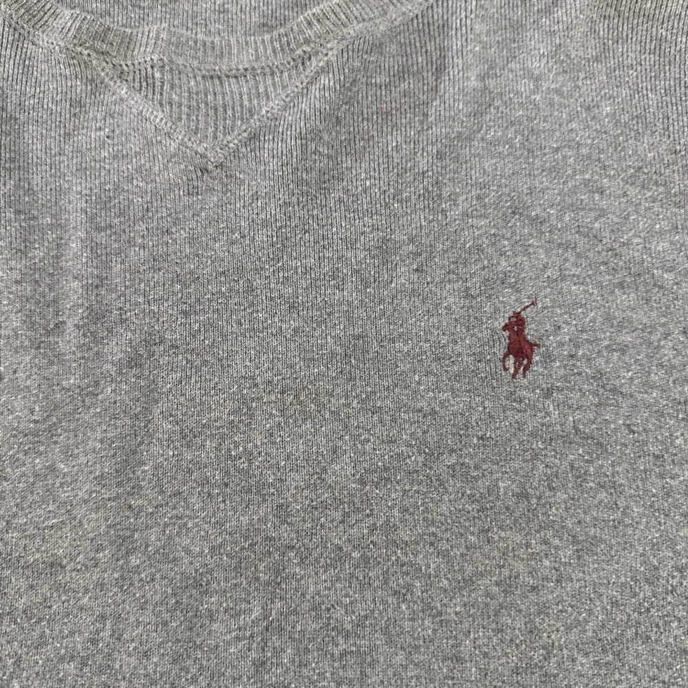 VTG Polo Ralph Lauren Mens Gray Crewneck Sweatshirt Red Pony Logo‎ Size Large